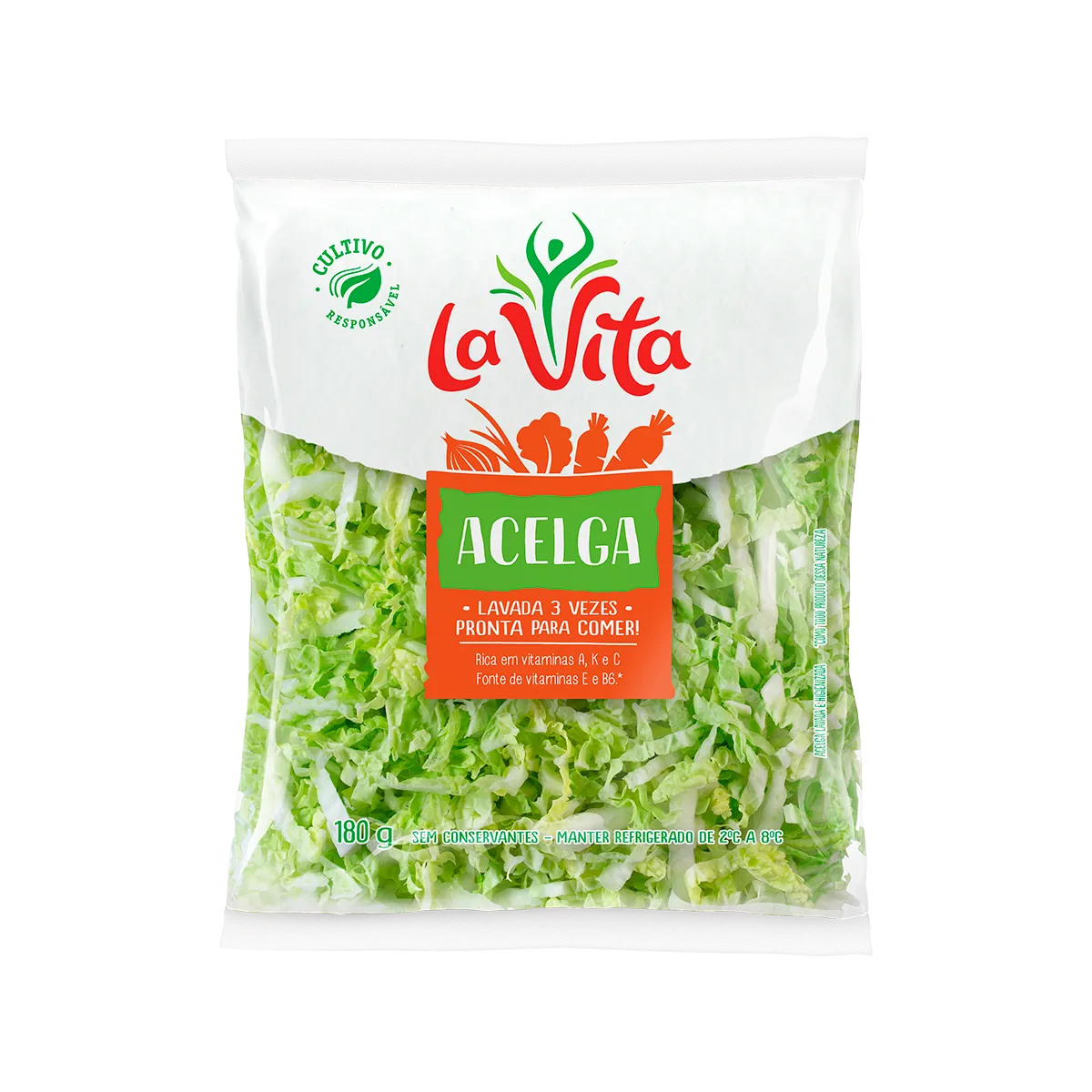 Acelga fatiada La Vita pronta para consumo