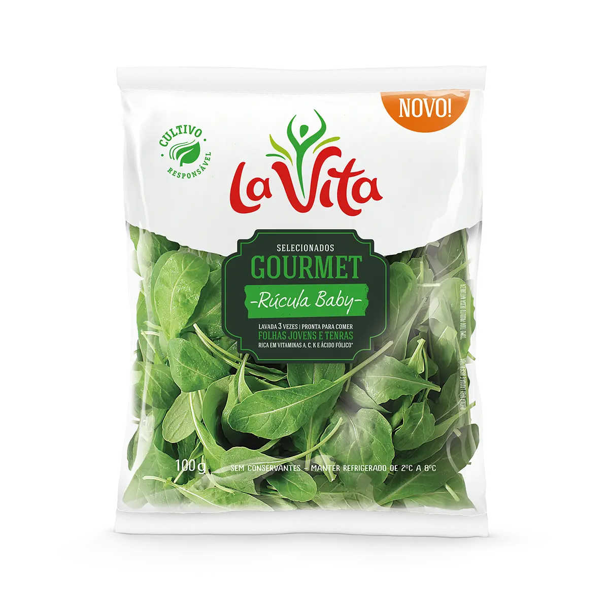 Rúcula Baby Gourmet La Vita lavada 3 vezes pronta para consumo