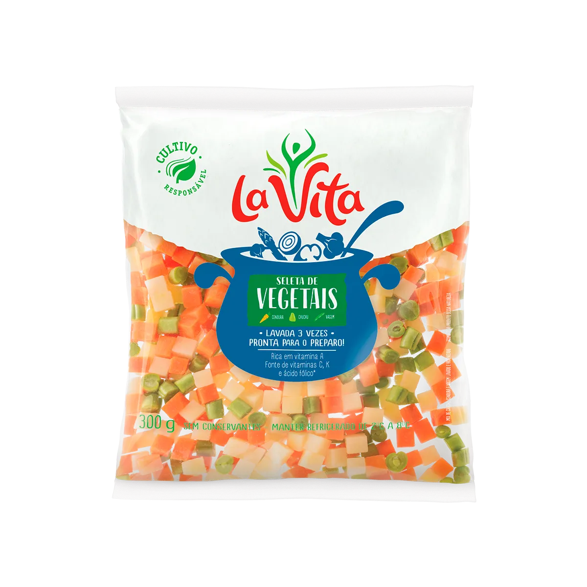 Seleta de vegetais La Vita pronta para preparo