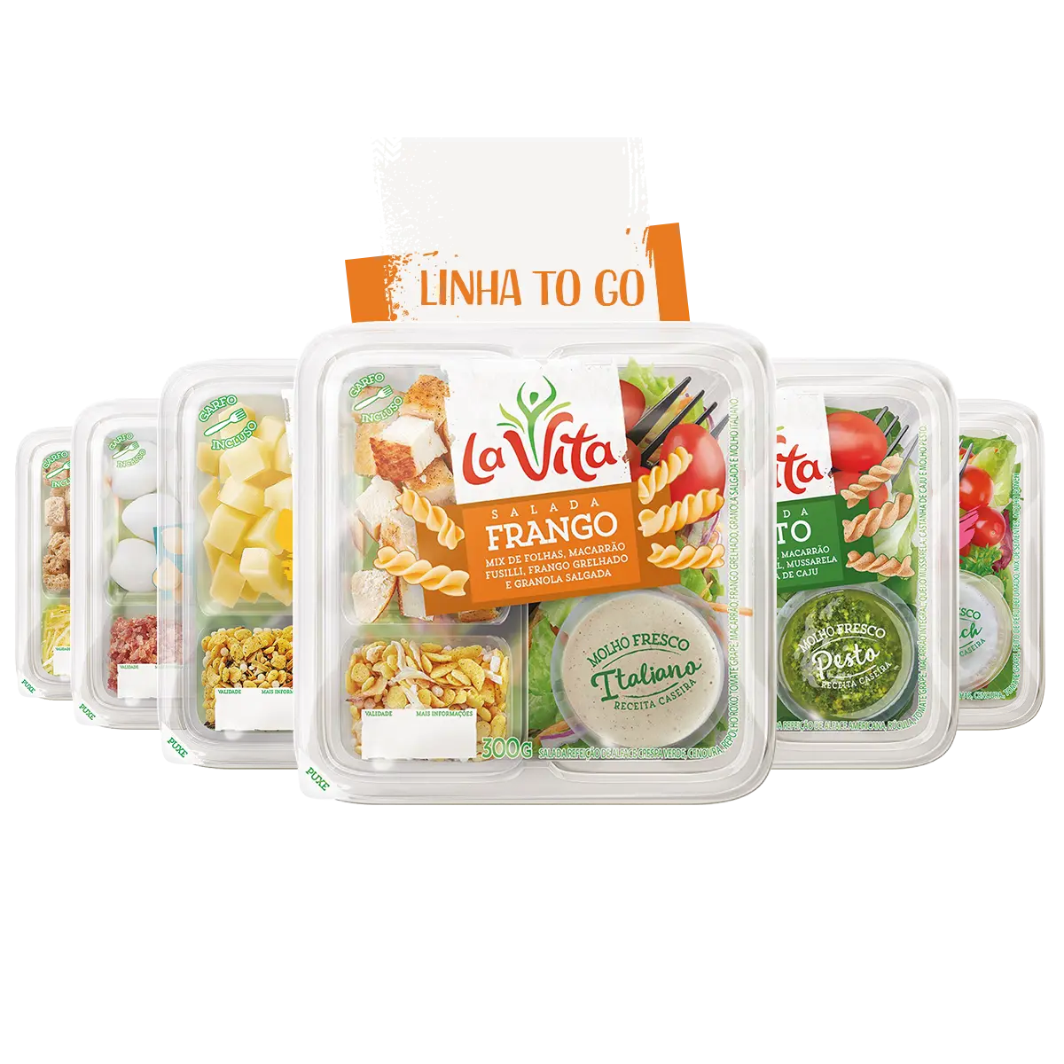 Linha To Go La Vita com saladas prontas e molho fresco